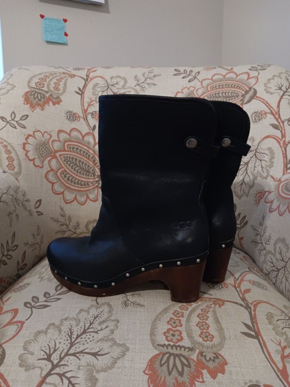 UGG clog boots / black / woman size 7 - Picture 4 of 7